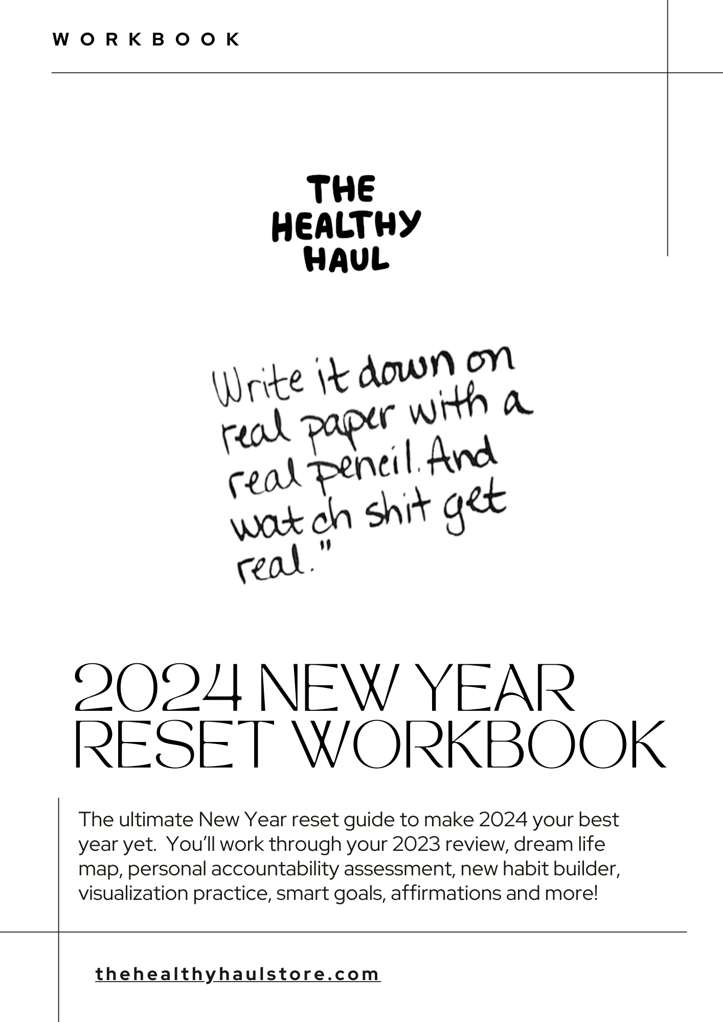 2024 New Year Reset Workbook The Healthy Haul